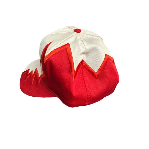 90’s Kati Chevrolet shark bite Cap White & Red Strapback Hat sharktooth - Picture 2 of 9